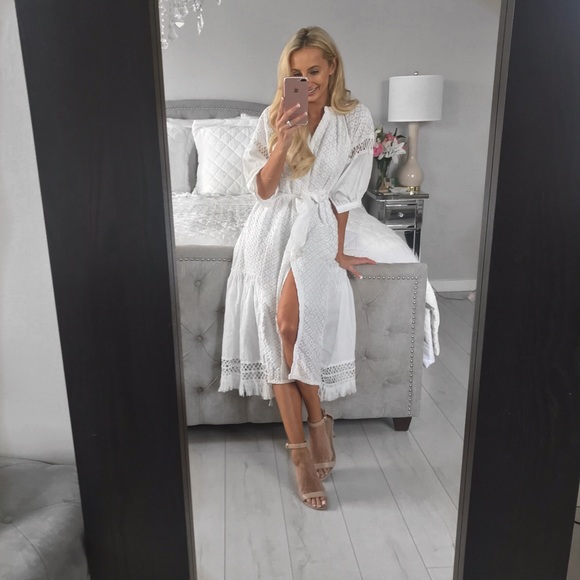 Ukrianian Vyshyvanka Boho Embroidery Maxi Dress - Picture 6 of 8